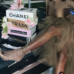 Bronze Rene Caovilla Sandals